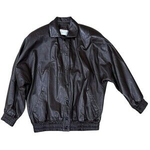 Peter Caruso Vintage Chocolate Full Button Up Leather Jacket Made In USA Size M